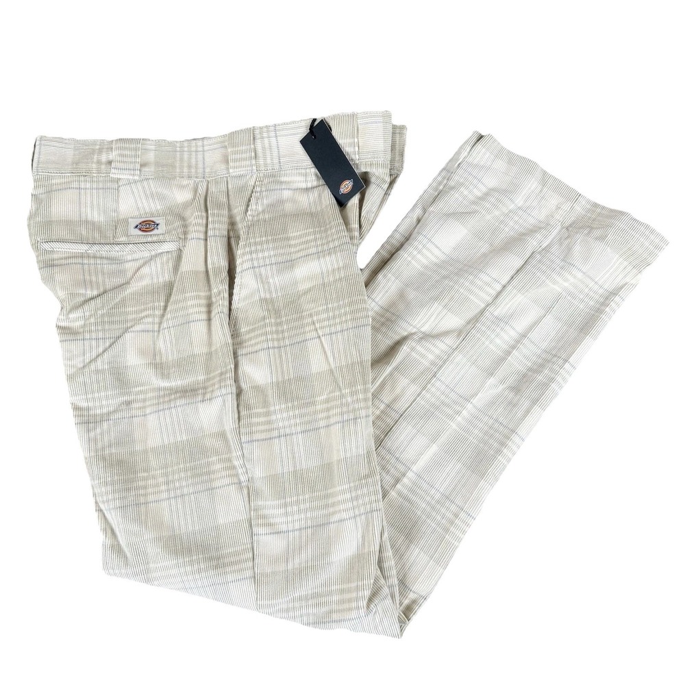 Dickies Beige Plaid Corduroy Pants